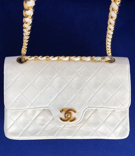 white chanel.bag|white vintage chanel bag.